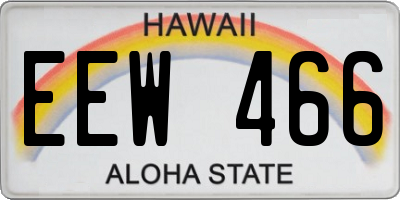 HI license plate EEW466