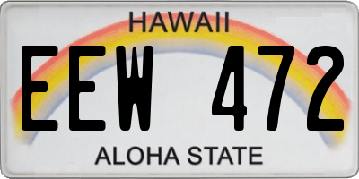 HI license plate EEW472
