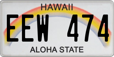 HI license plate EEW474