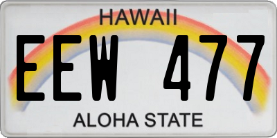 HI license plate EEW477