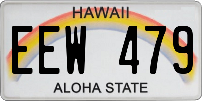 HI license plate EEW479