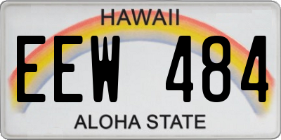 HI license plate EEW484