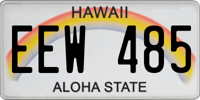 HI license plate EEW485