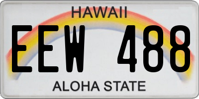 HI license plate EEW488