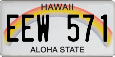 HI license plate EEW571