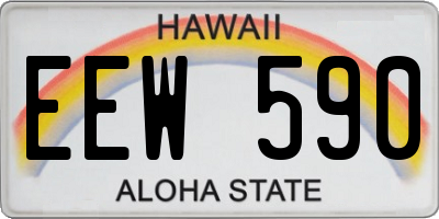 HI license plate EEW590