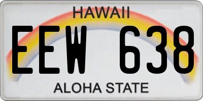 HI license plate EEW638