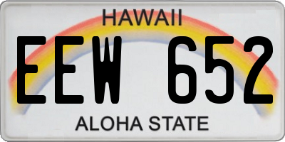 HI license plate EEW652