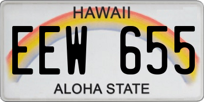 HI license plate EEW655