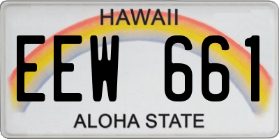 HI license plate EEW661