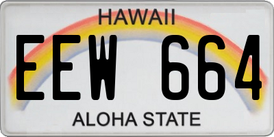 HI license plate EEW664