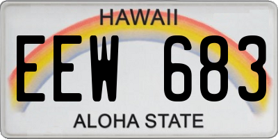 HI license plate EEW683