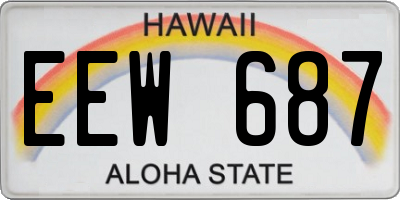 HI license plate EEW687