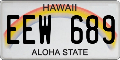 HI license plate EEW689
