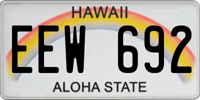 HI license plate EEW692
