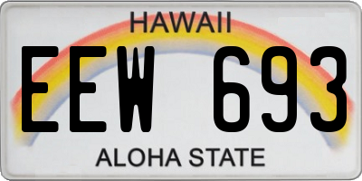 HI license plate EEW693