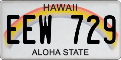 HI license plate EEW729