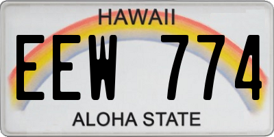 HI license plate EEW774