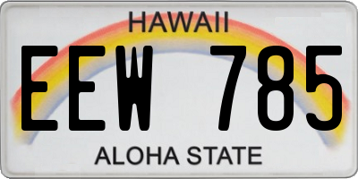 HI license plate EEW785