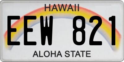HI license plate EEW821