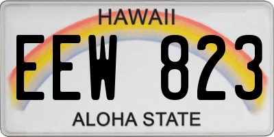 HI license plate EEW823