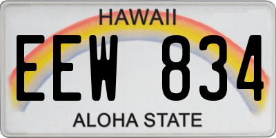 HI license plate EEW834