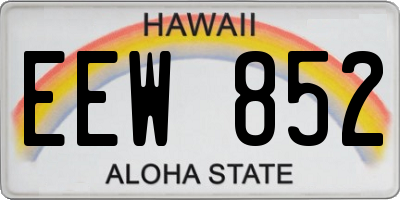 HI license plate EEW852