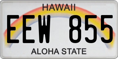 HI license plate EEW855