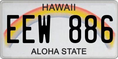 HI license plate EEW886