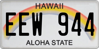 HI license plate EEW944