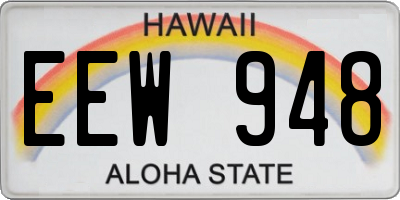 HI license plate EEW948