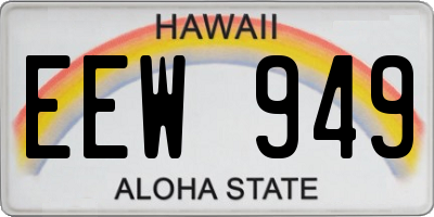 HI license plate EEW949