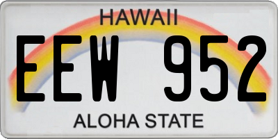HI license plate EEW952