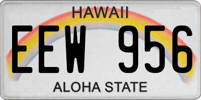 HI license plate EEW956