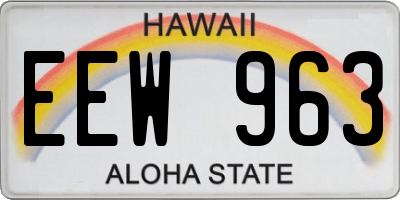 HI license plate EEW963