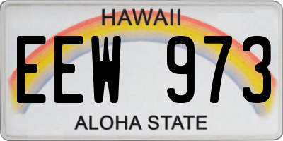 HI license plate EEW973