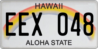 HI license plate EEX048