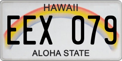 HI license plate EEX079