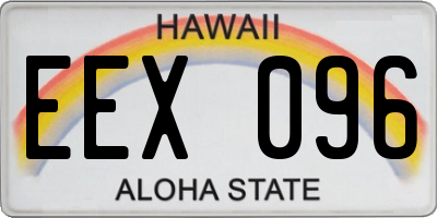 HI license plate EEX096