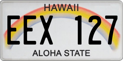 HI license plate EEX127