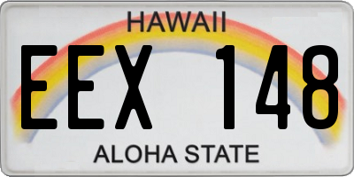 HI license plate EEX148