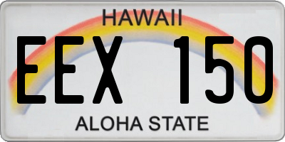 HI license plate EEX150