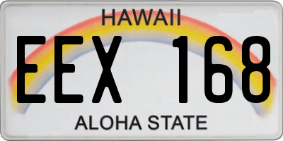 HI license plate EEX168