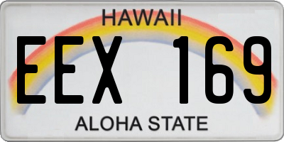 HI license plate EEX169