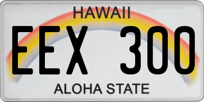 HI license plate EEX300