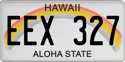 HI license plate EEX327