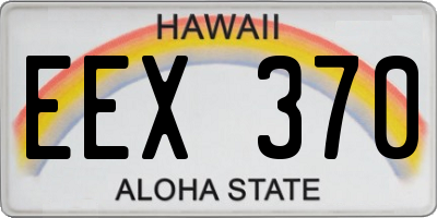 HI license plate EEX370
