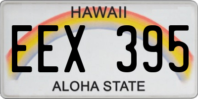 HI license plate EEX395