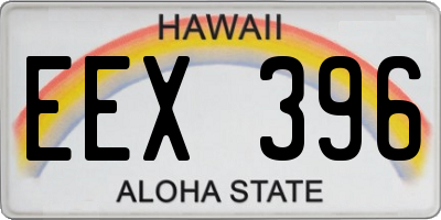 HI license plate EEX396
