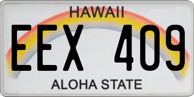 HI license plate EEX409